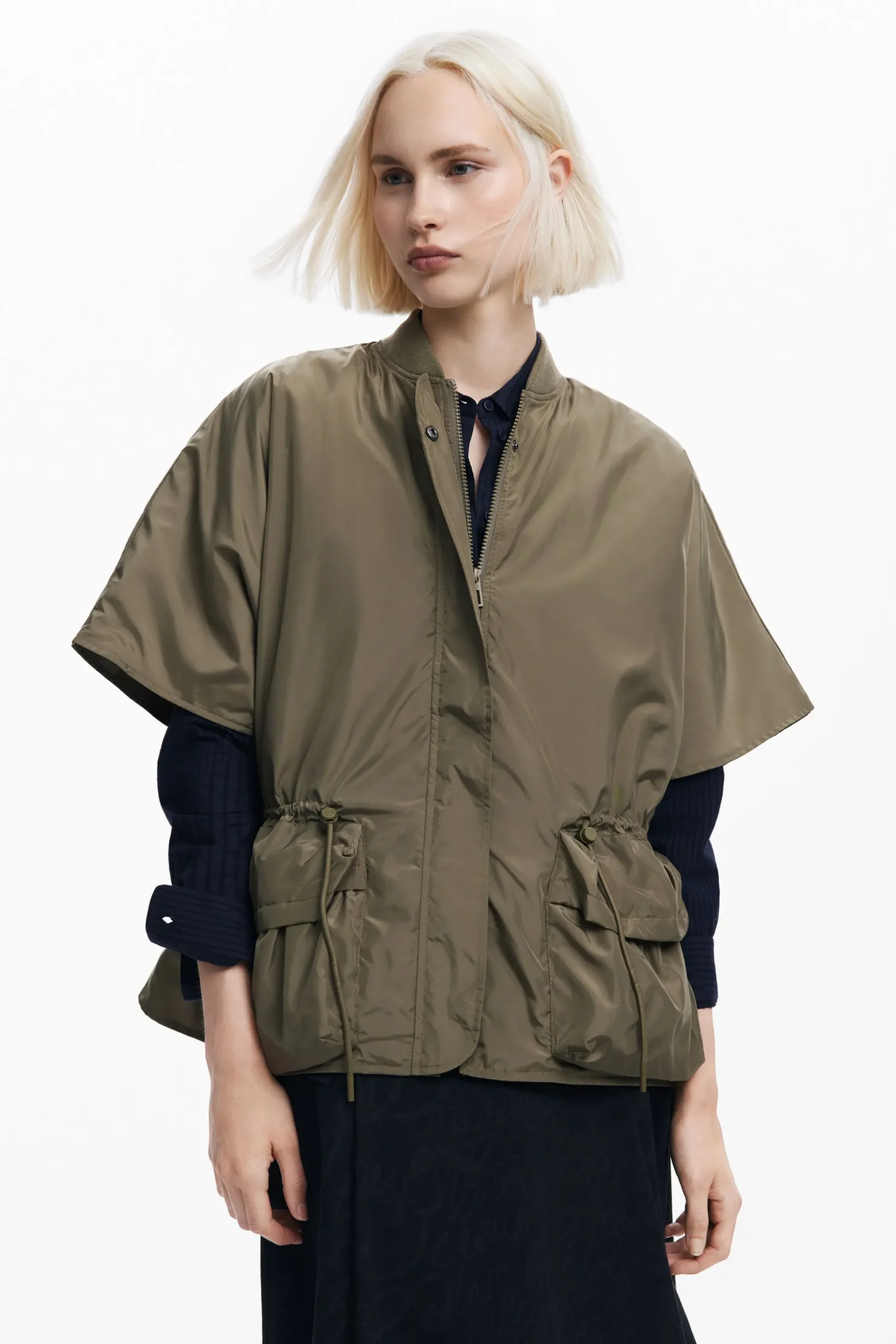 Adjustable nylon poncho