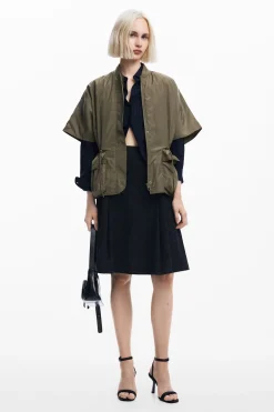 Adjustable nylon poncho