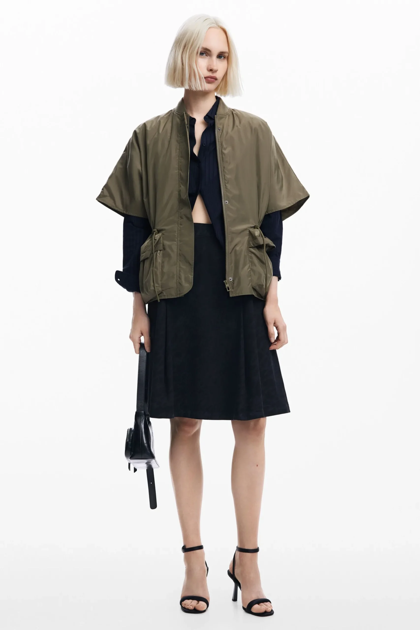 Adjustable nylon poncho
