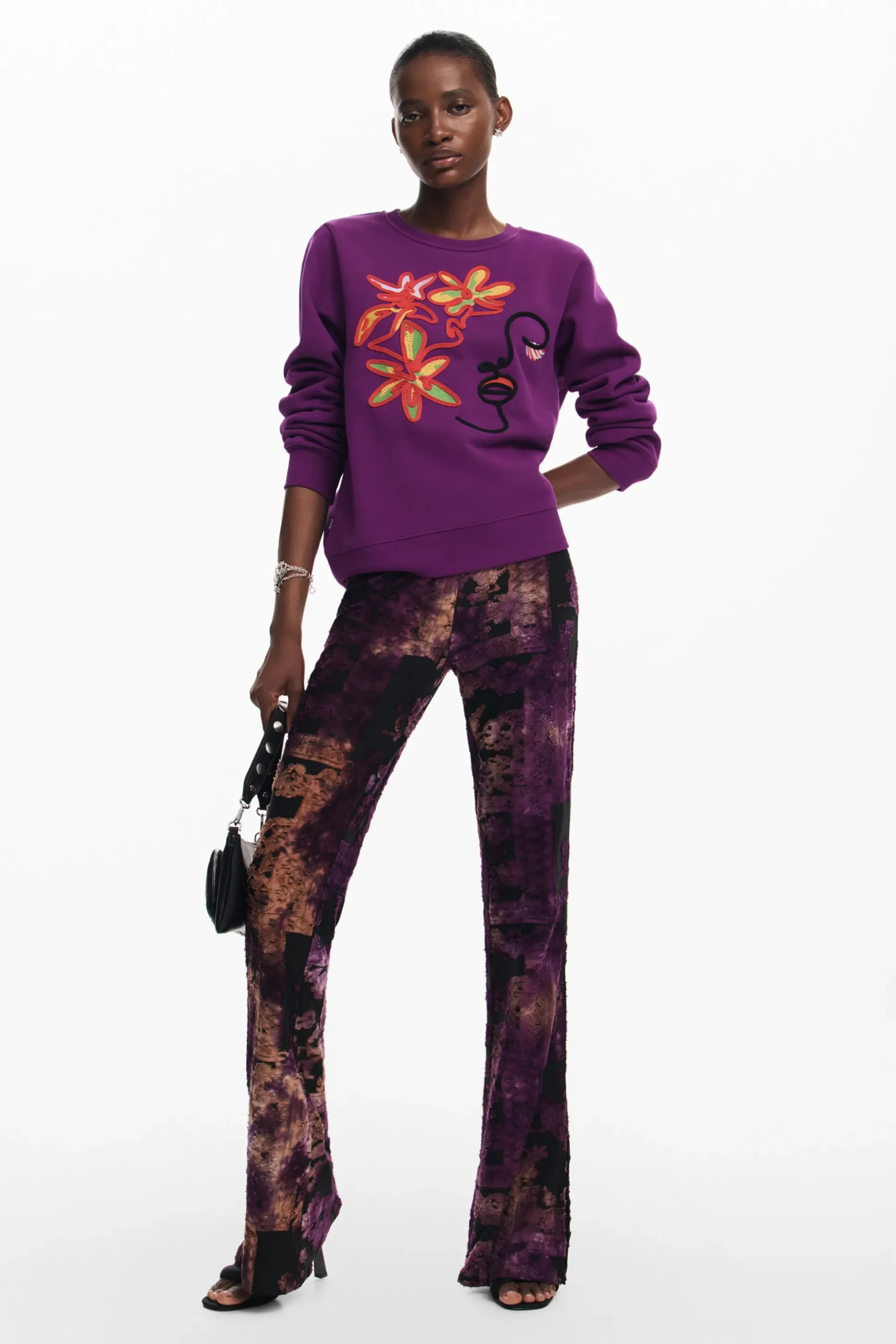 Arty print sweatshirt