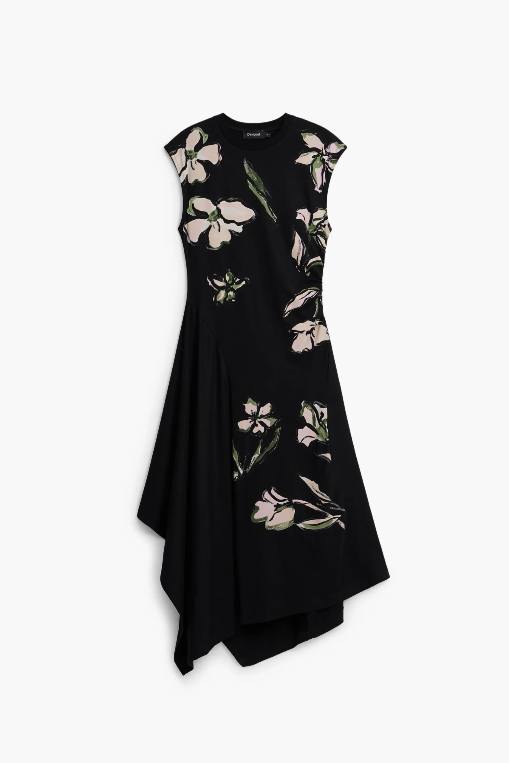 Asymmetric floral dress