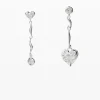 Asymmetric silver-plated Zalio earrings