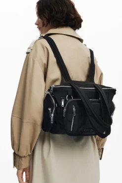 Bag with large handles and zipper