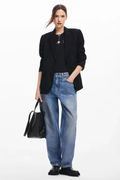 Balloon denim jeans