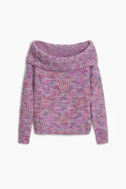 Bardot neckline sweater