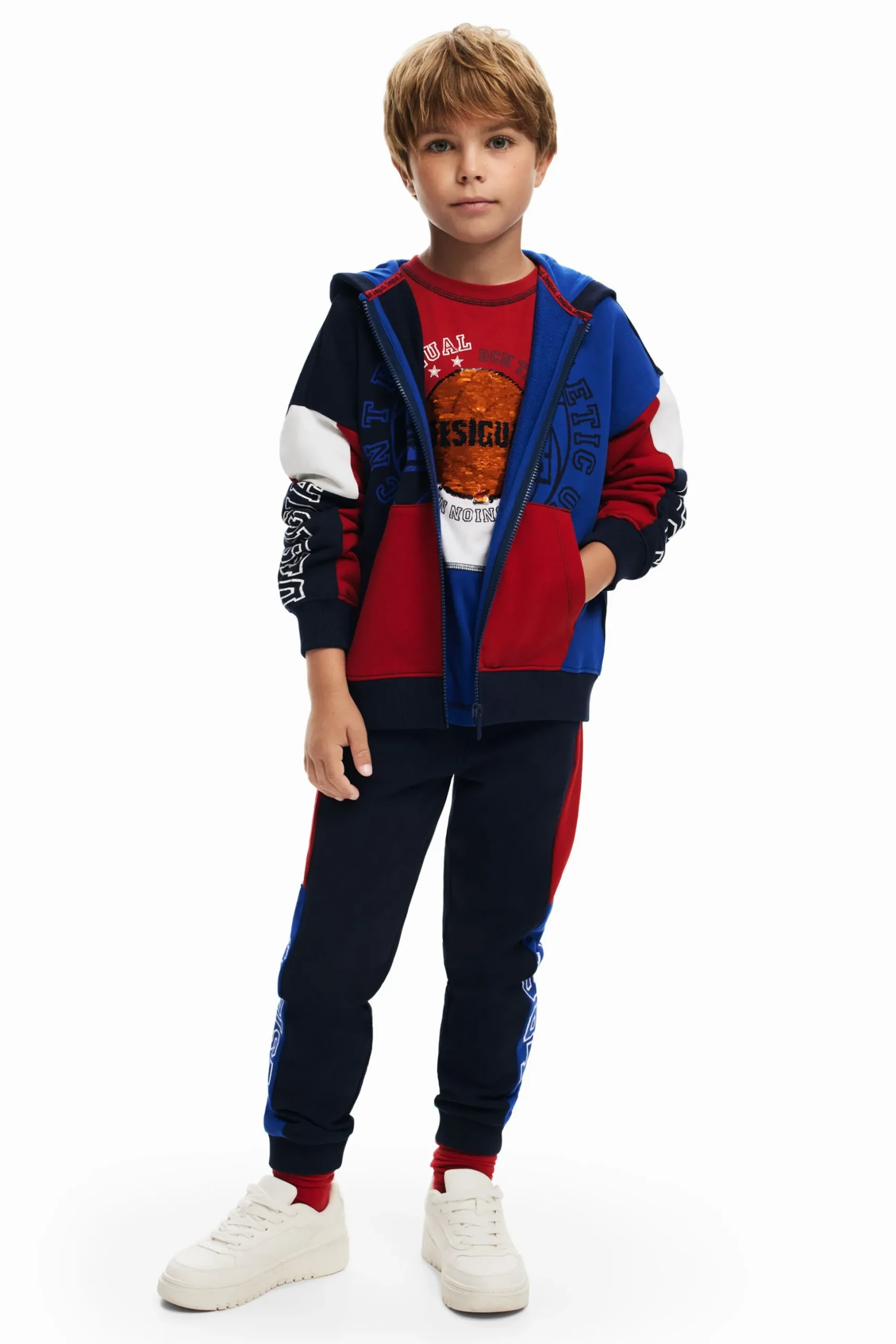Basketball-style sweatshirt