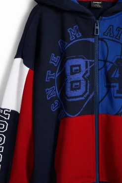 Basketball-style sweatshirt