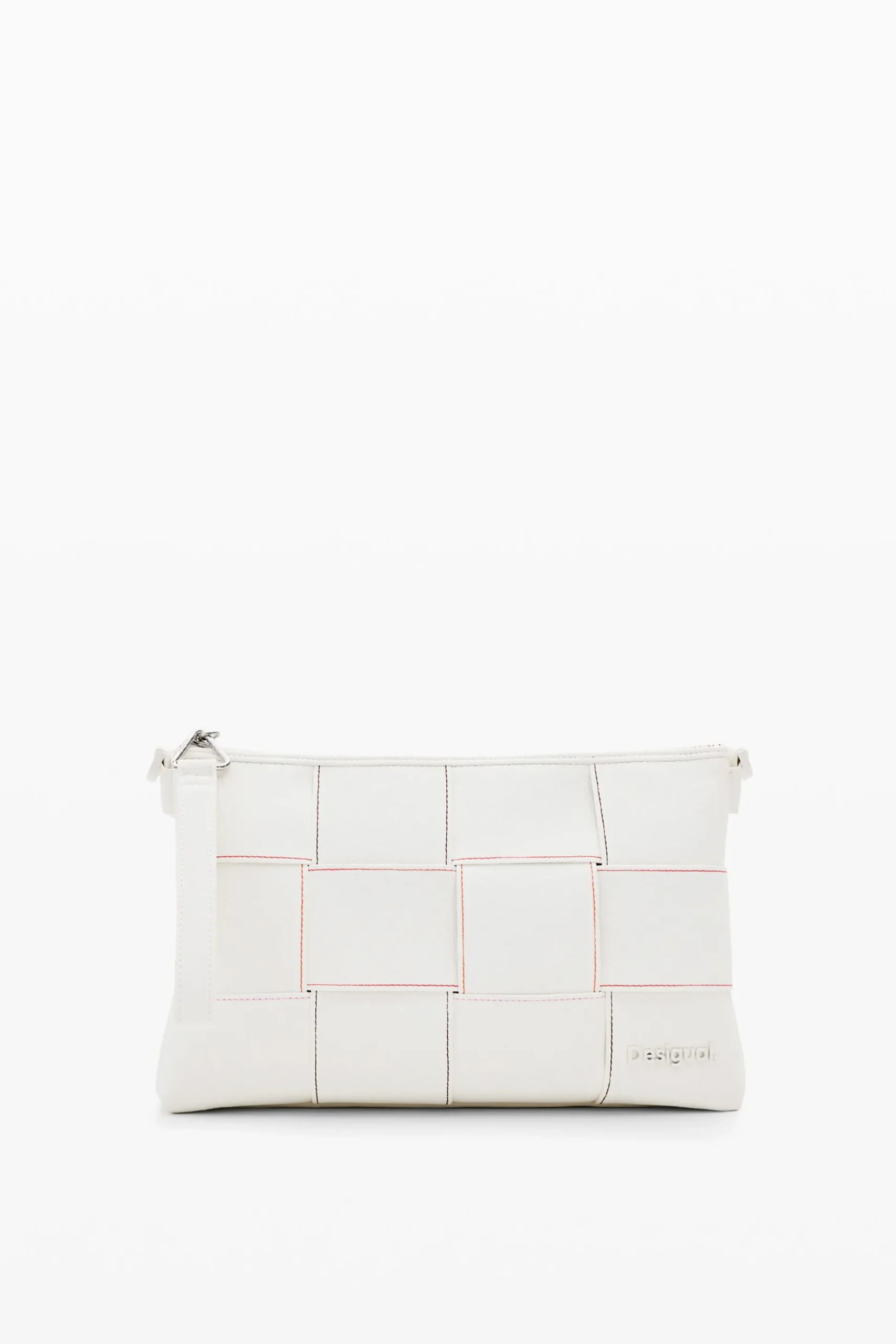 Braided crossbody bag M with topstitching