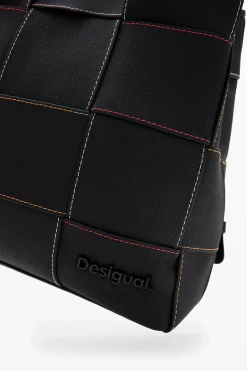 Braided S backpack with topstitching