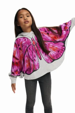Butterfly cape sweatshirt
