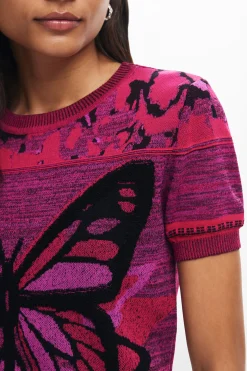 Butterfly knit T-shirt