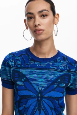 Butterfly knit T-shirt