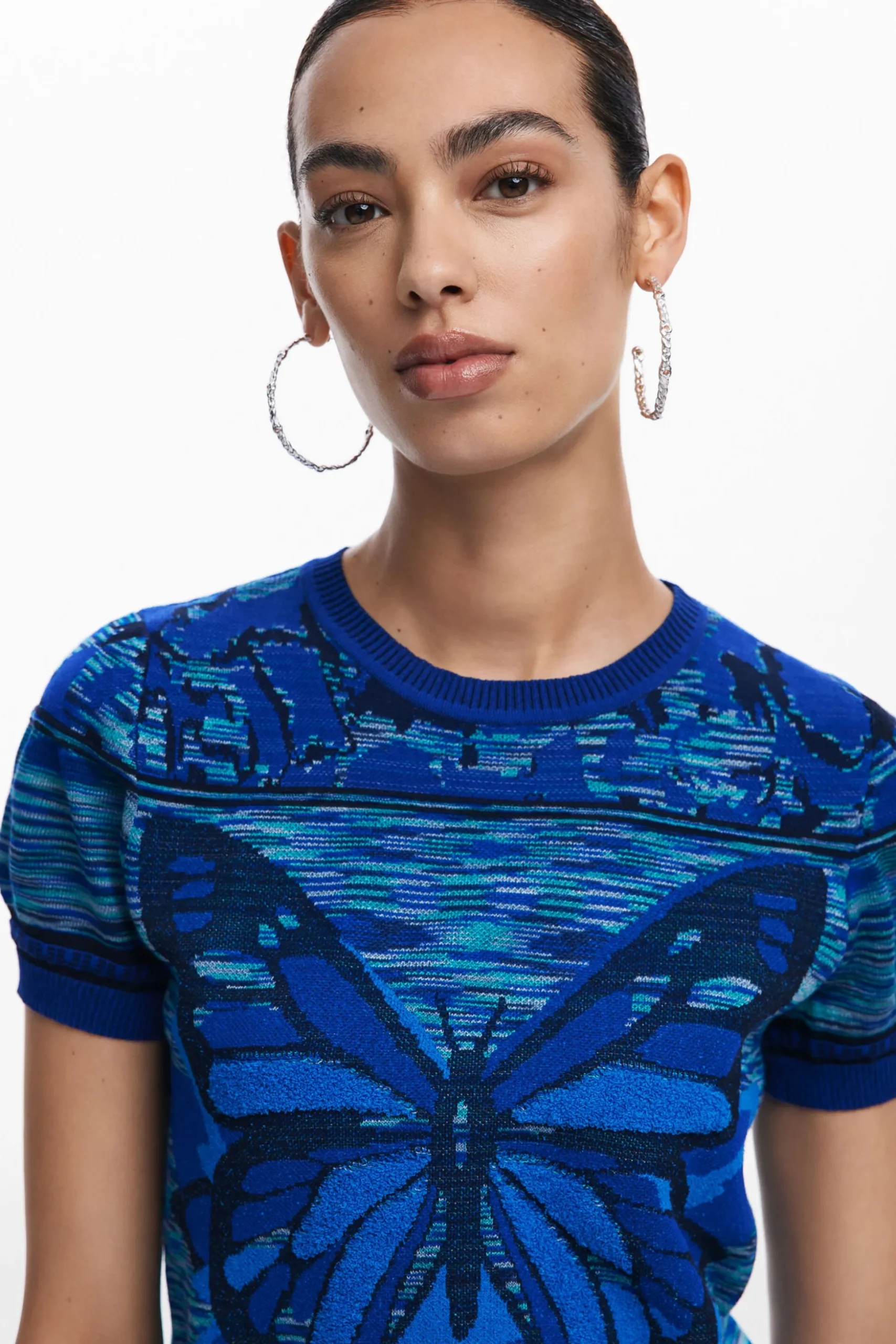 Butterfly knit T-shirt