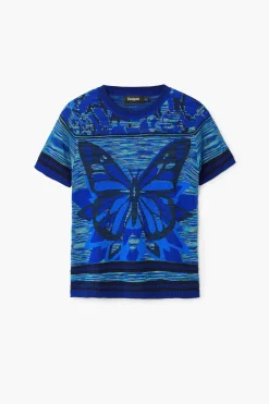 Butterfly knit T-shirt