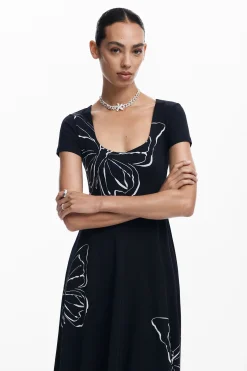 Butterfly midi dress