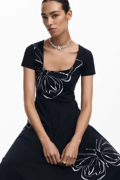 Butterfly midi dress