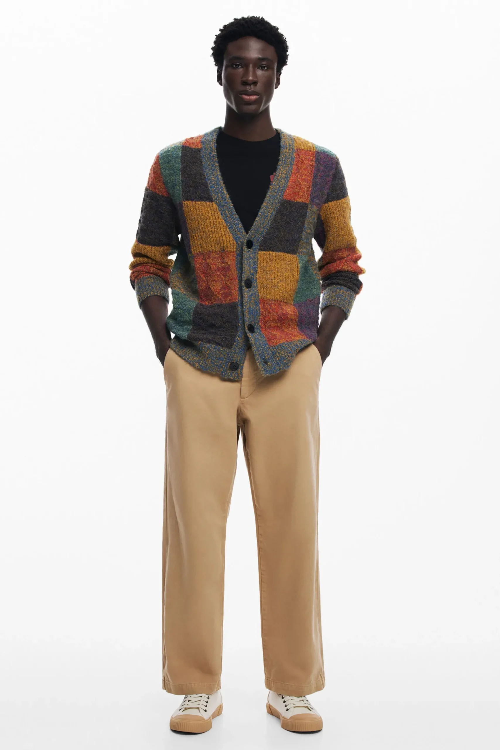Checked cardigan