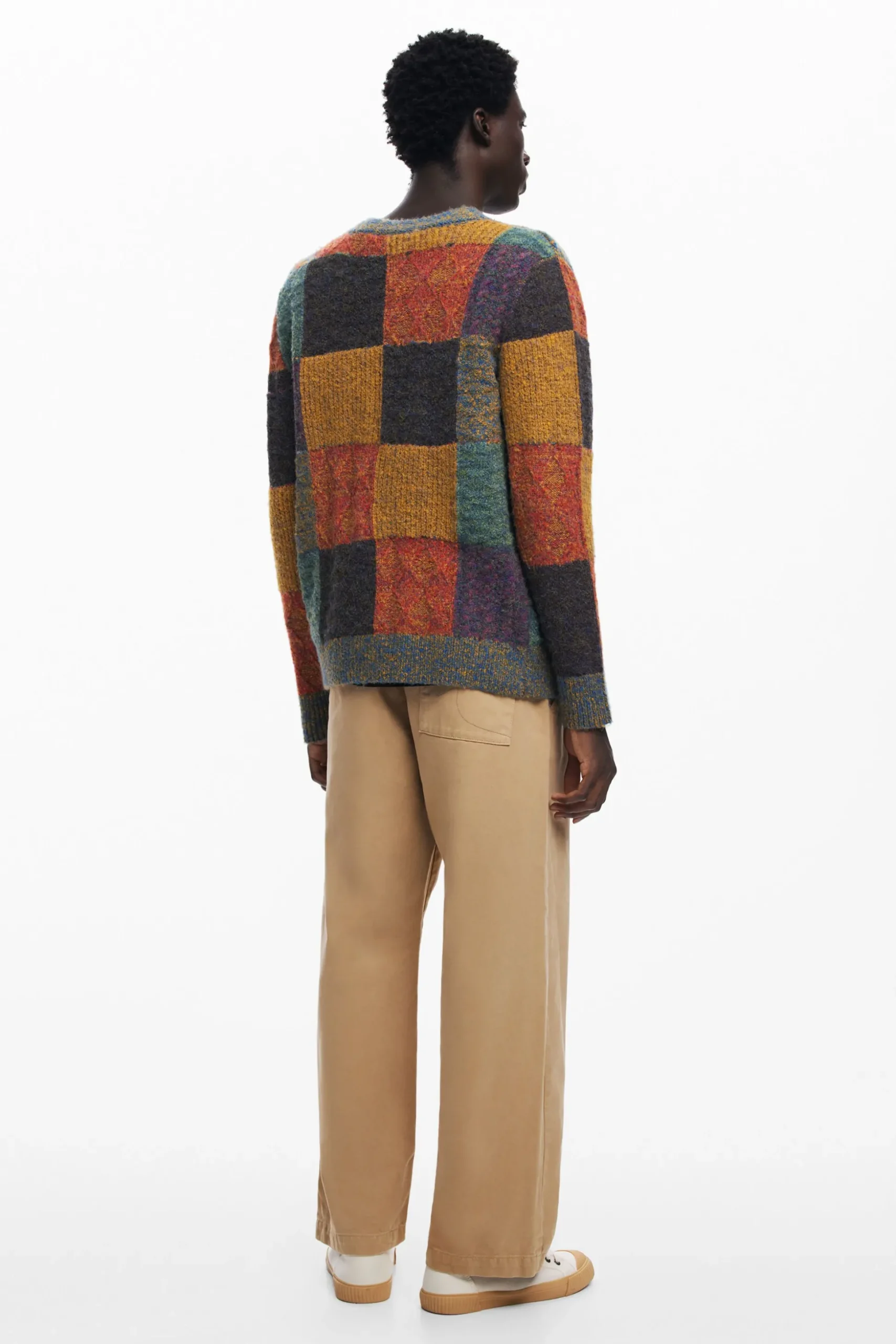Checked cardigan