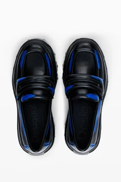 Chunky leather loafers