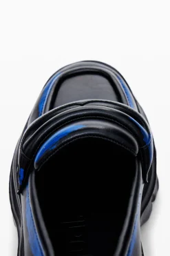 Chunky leather loafers