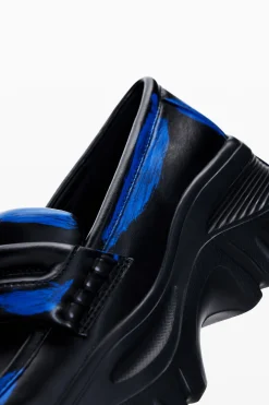 Chunky leather loafers