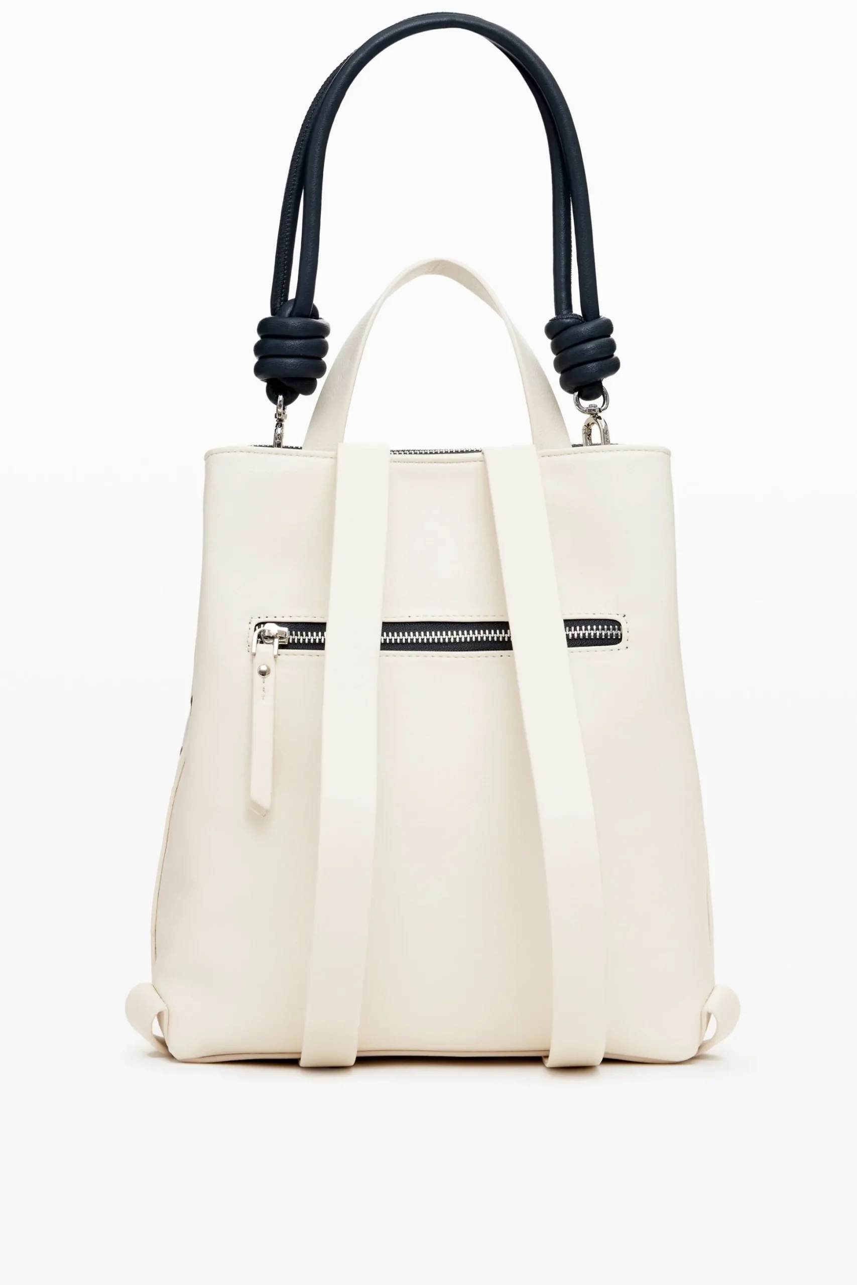 Circle pattern faux leather backpack