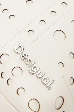 Circle pattern faux leather backpack