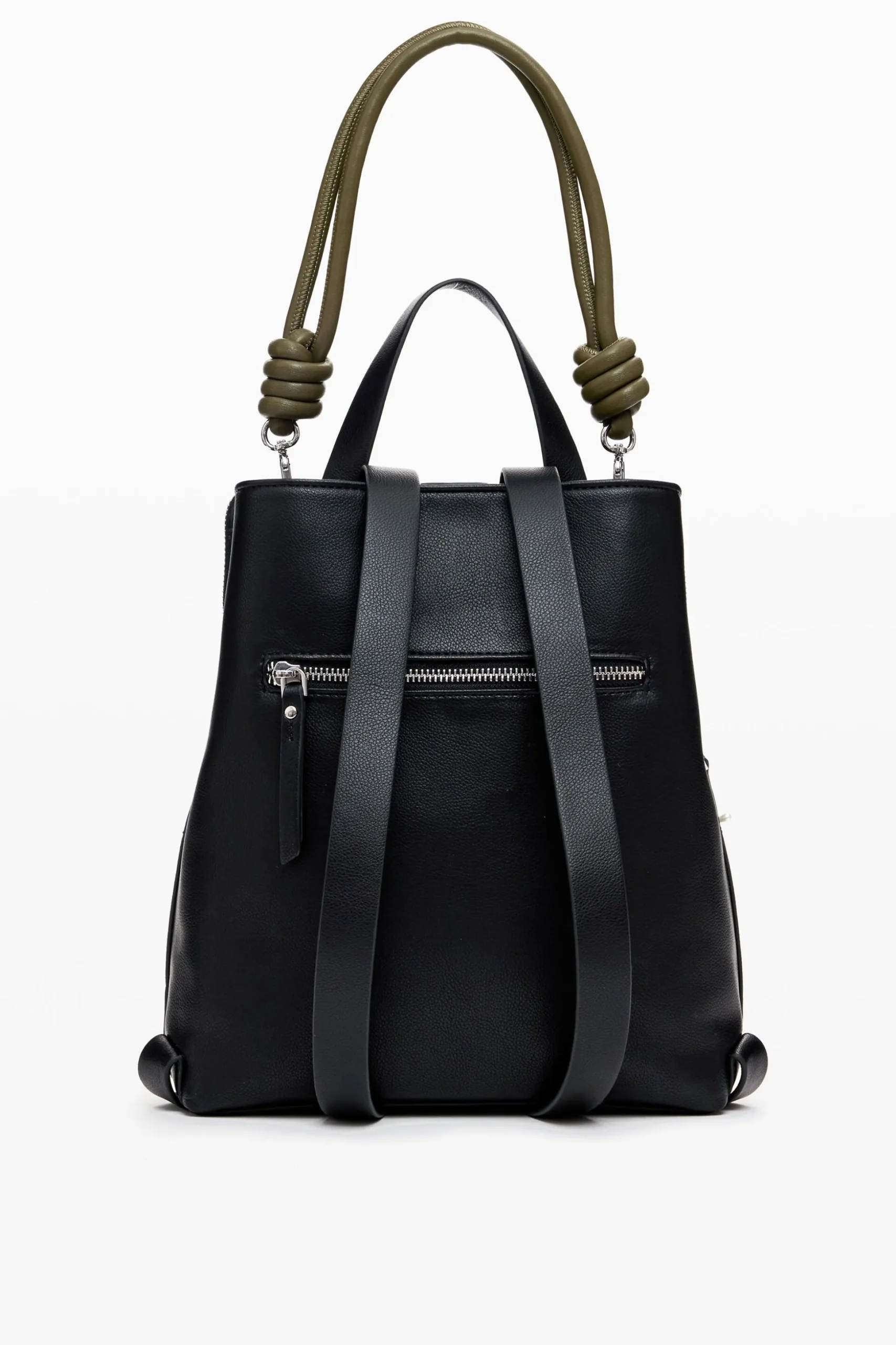 Circle pattern faux leather backpack