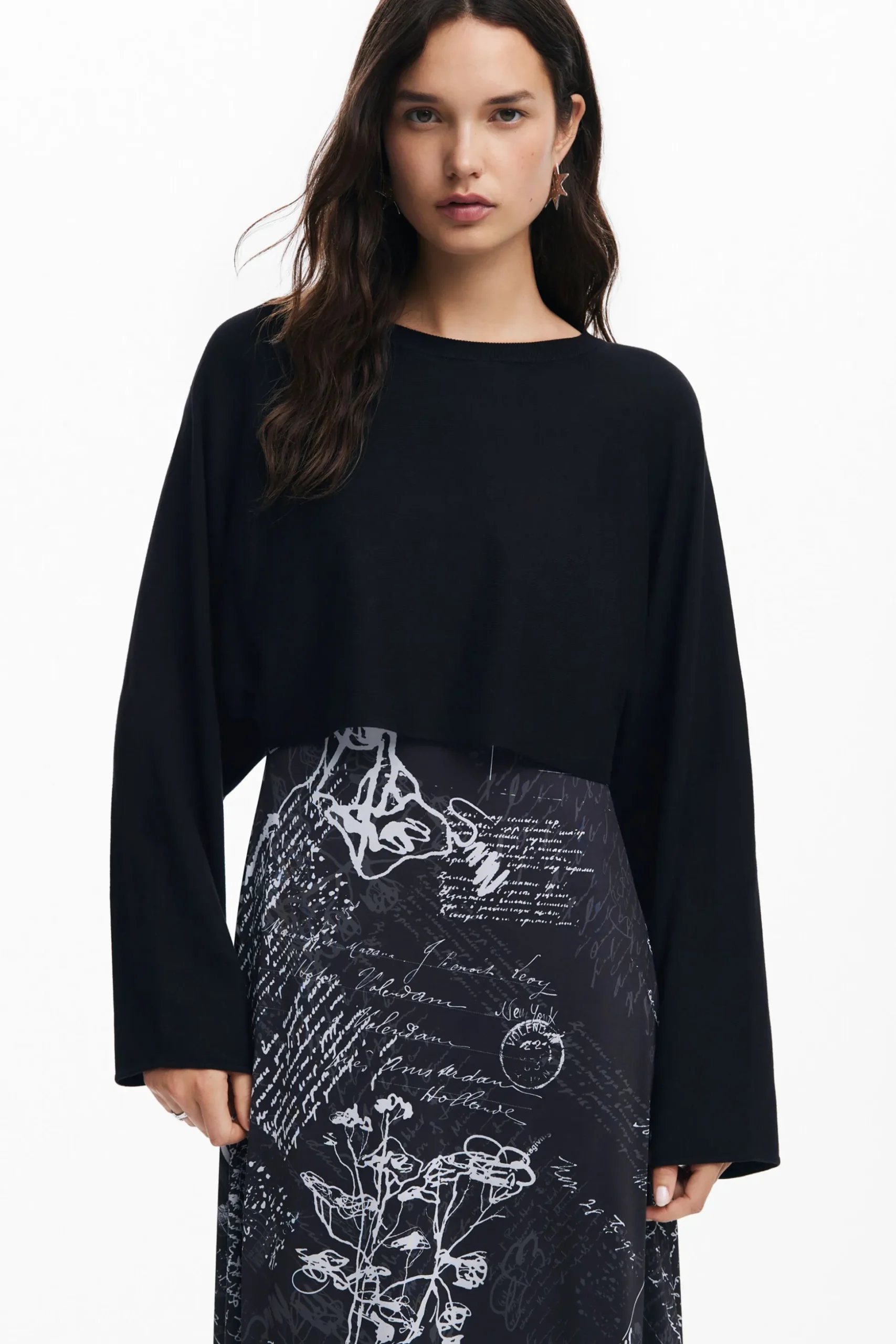 Combined midi dress
