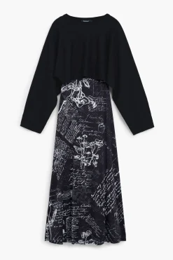 Combined midi dress