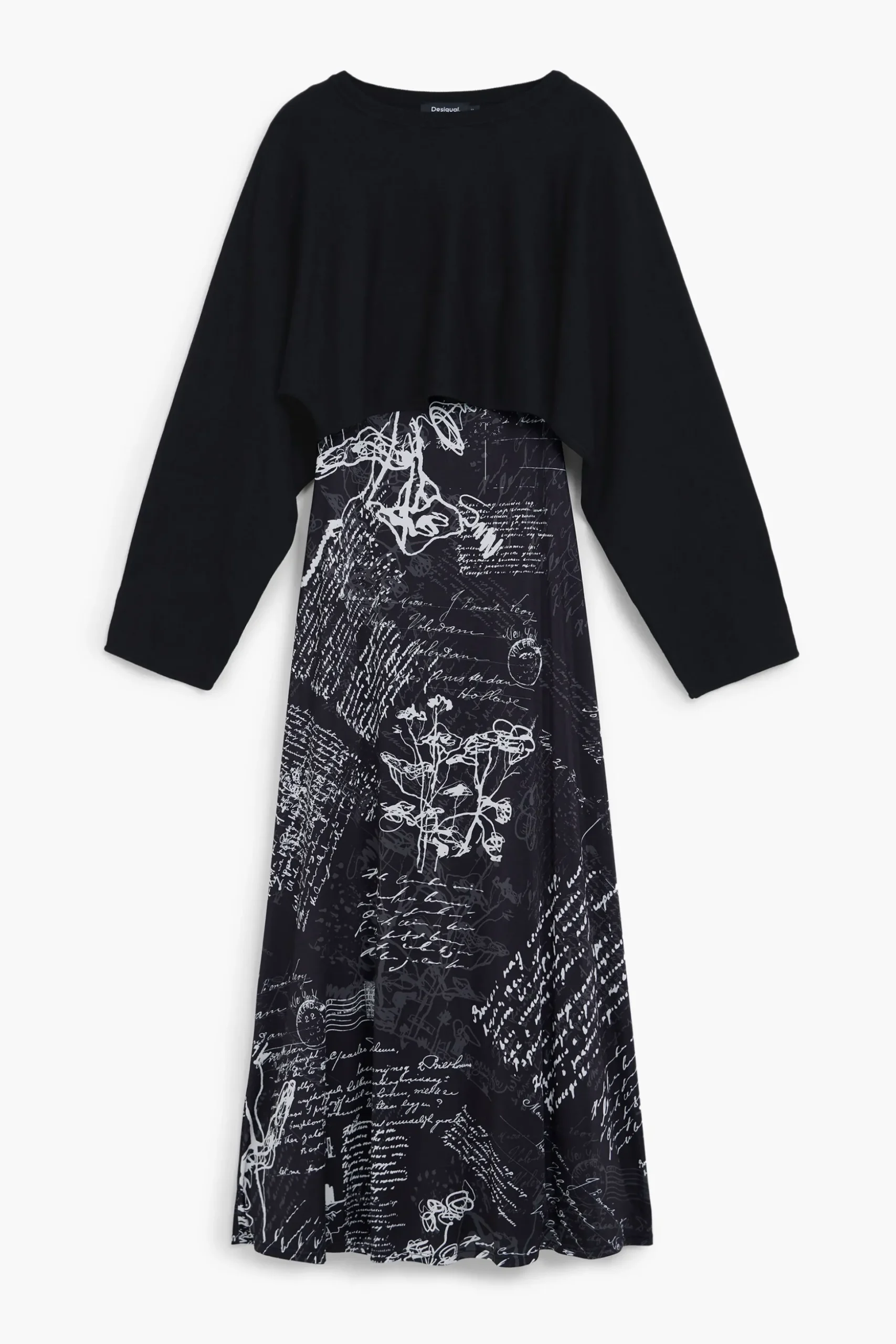 Combined midi dress