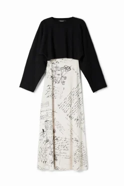 Combined midi dress