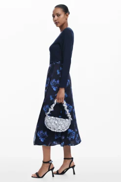 Combined midi dress