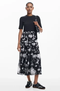 Combined midi dress