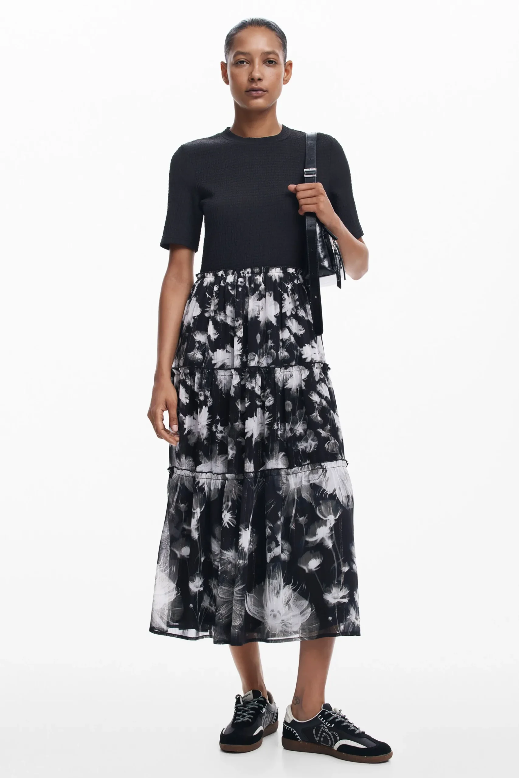 Combined midi dress