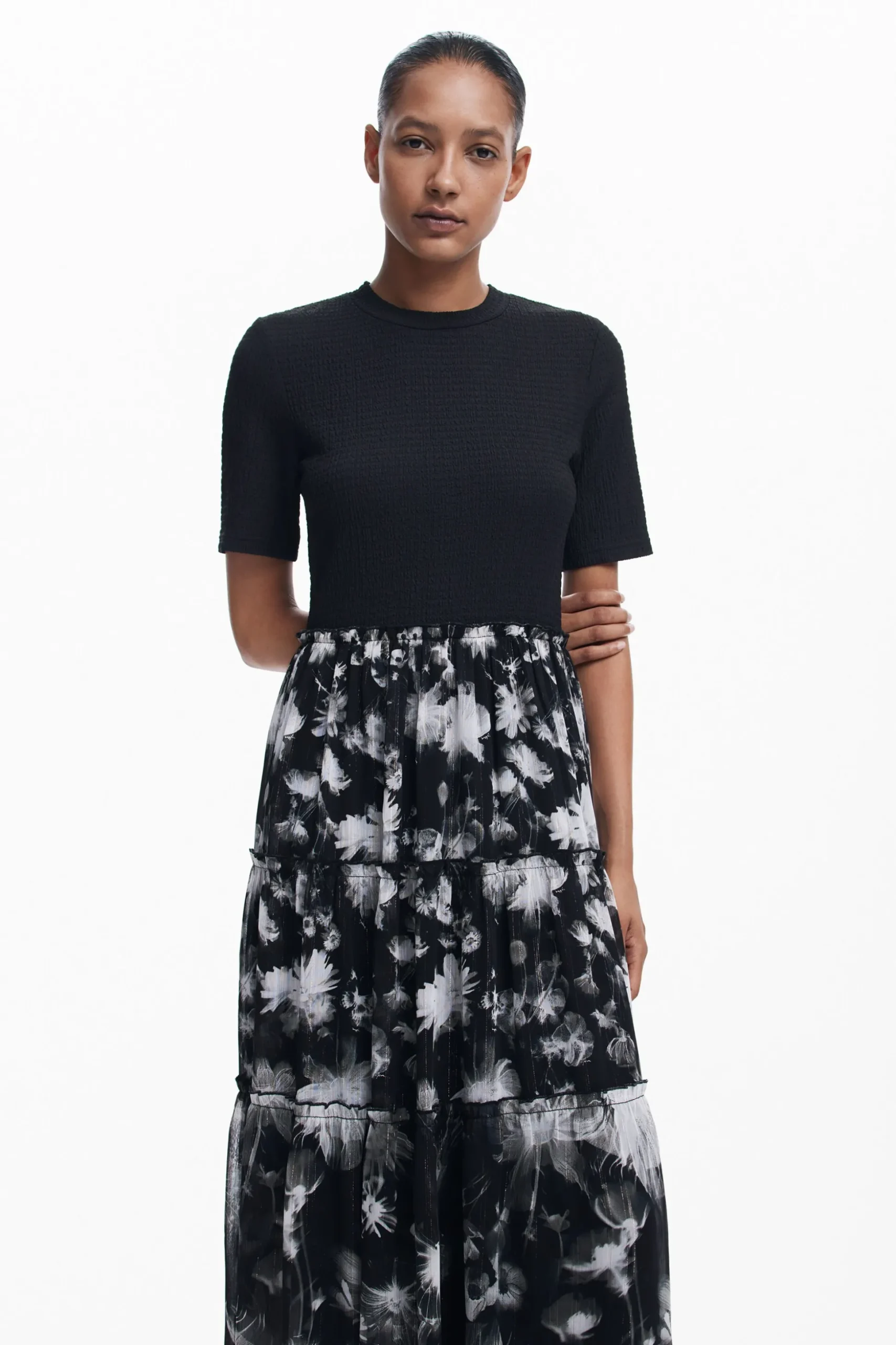 Combined midi dress