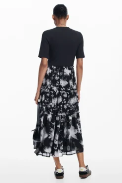 Combined midi dress