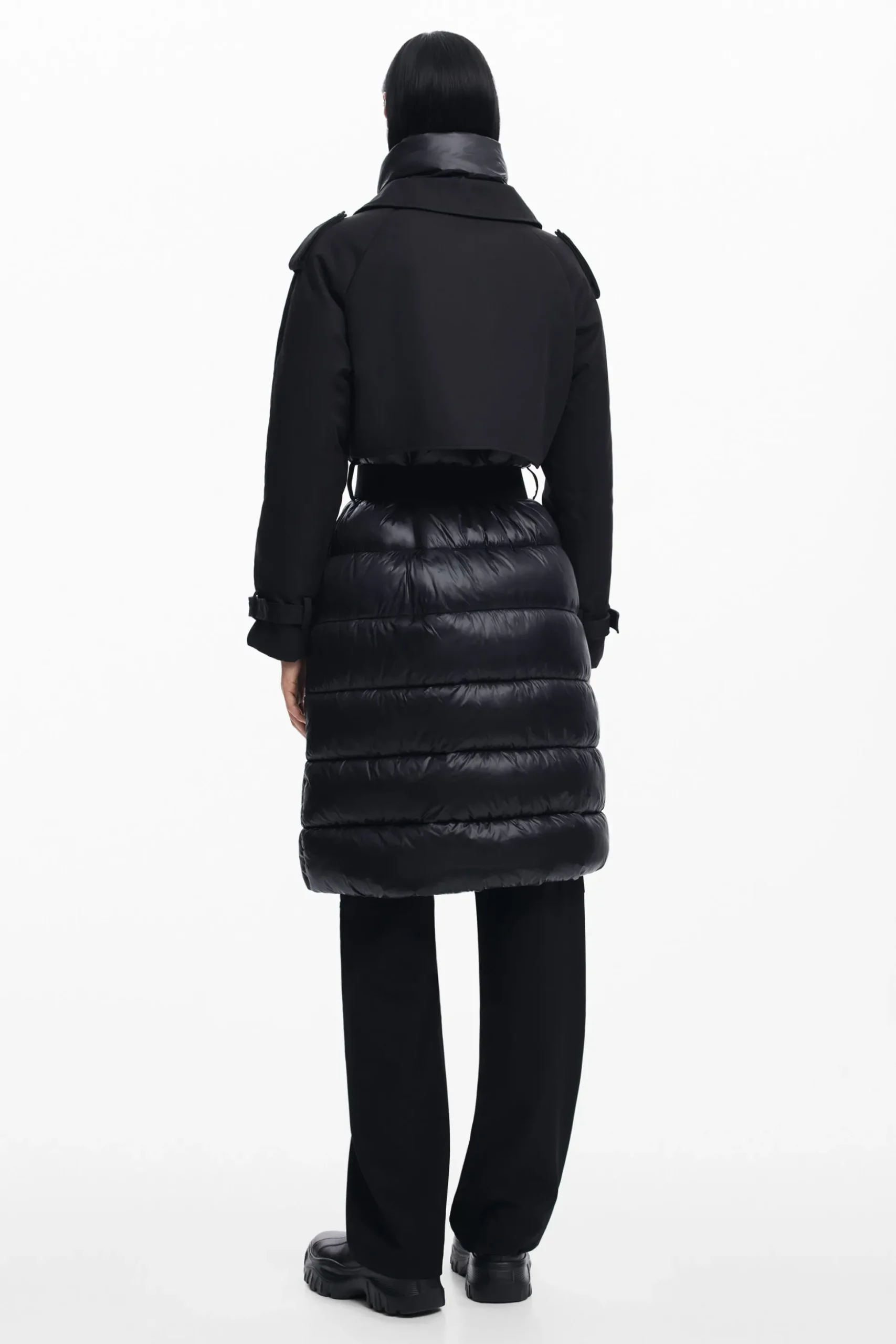 Combined padded coat