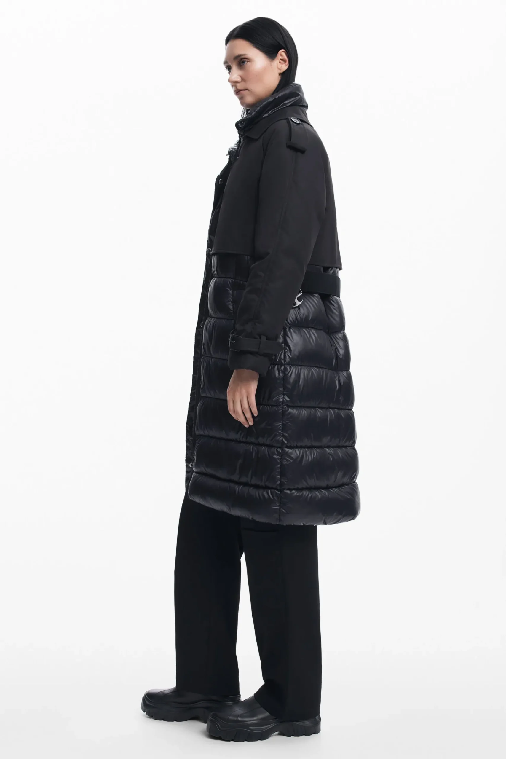 Combined padded coat