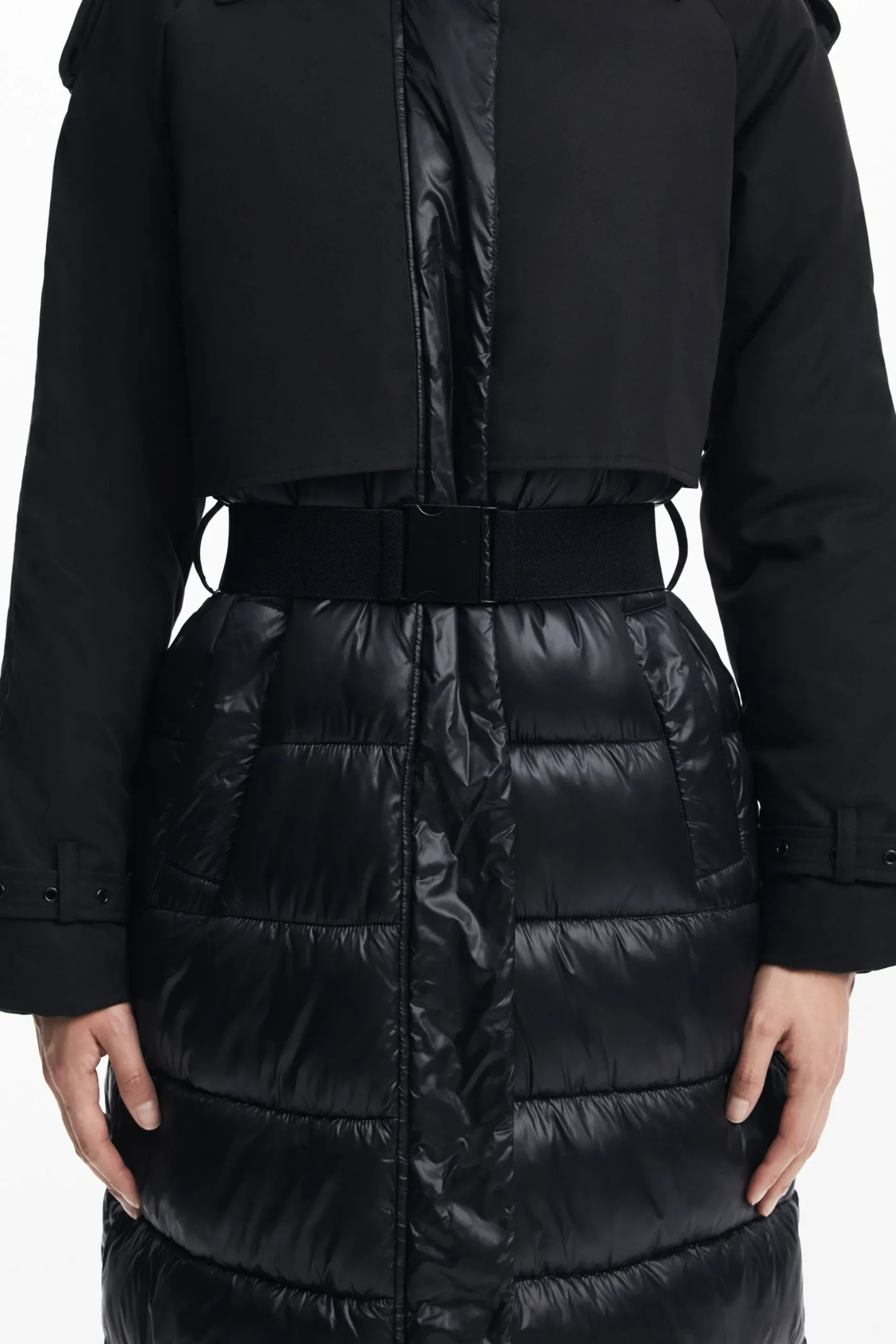 Combined padded coat