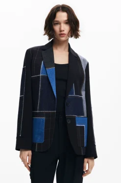 Combined patchwork blazer