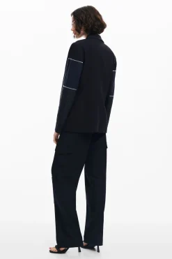 Combined patchwork blazer