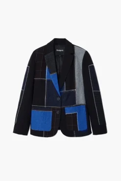 Combined patchwork blazer
