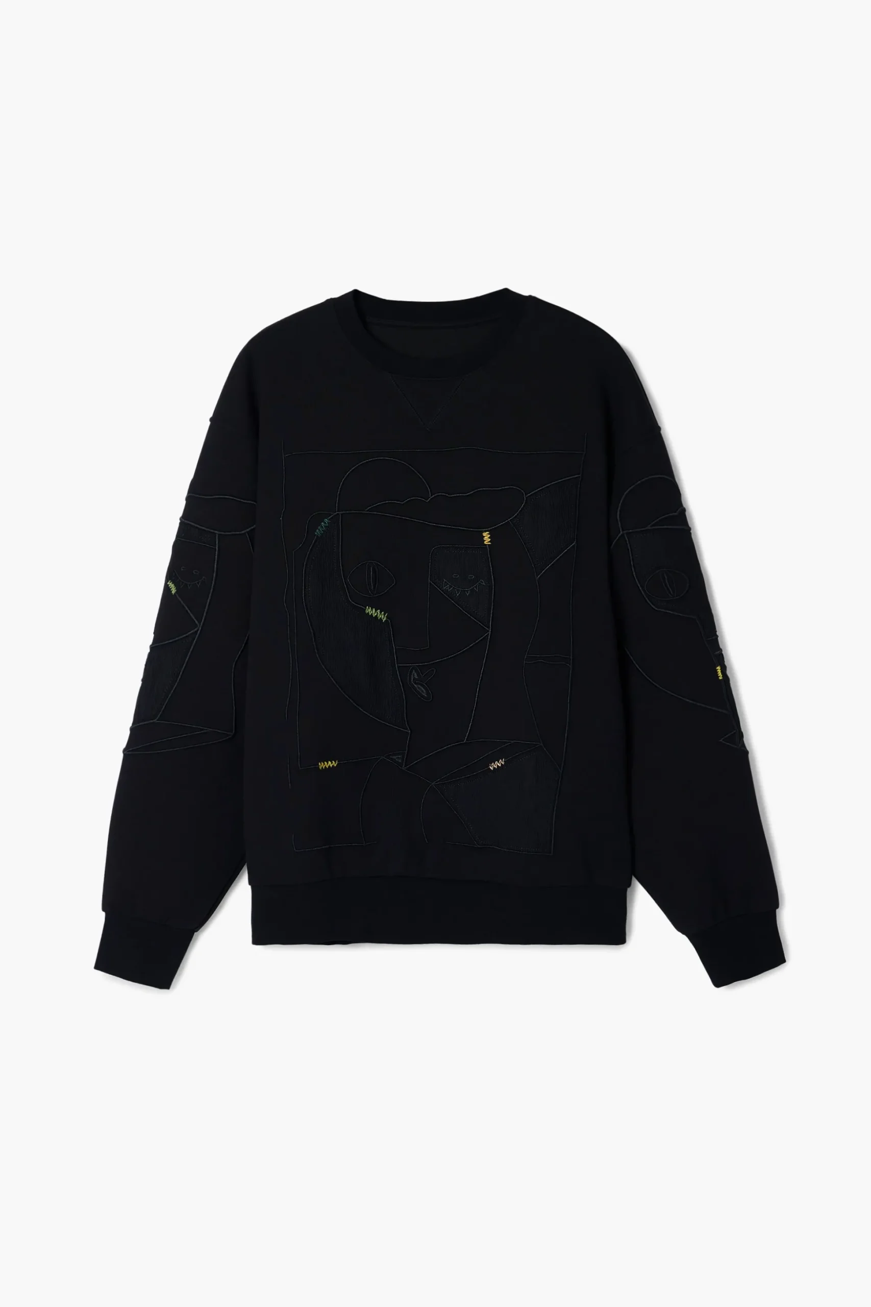 Contrast Embroidered Sweatshirt