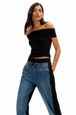 Contrast jogger jeans