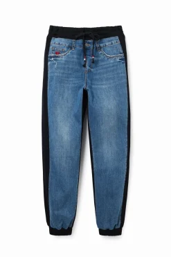 Contrast jogger jeans
