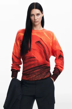 Contrast sweater
