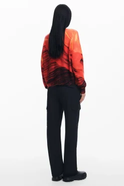 Contrast sweater