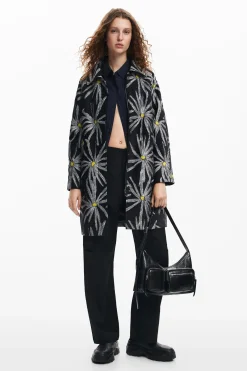 Daisy print coat