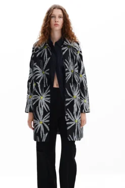 Daisy print coat